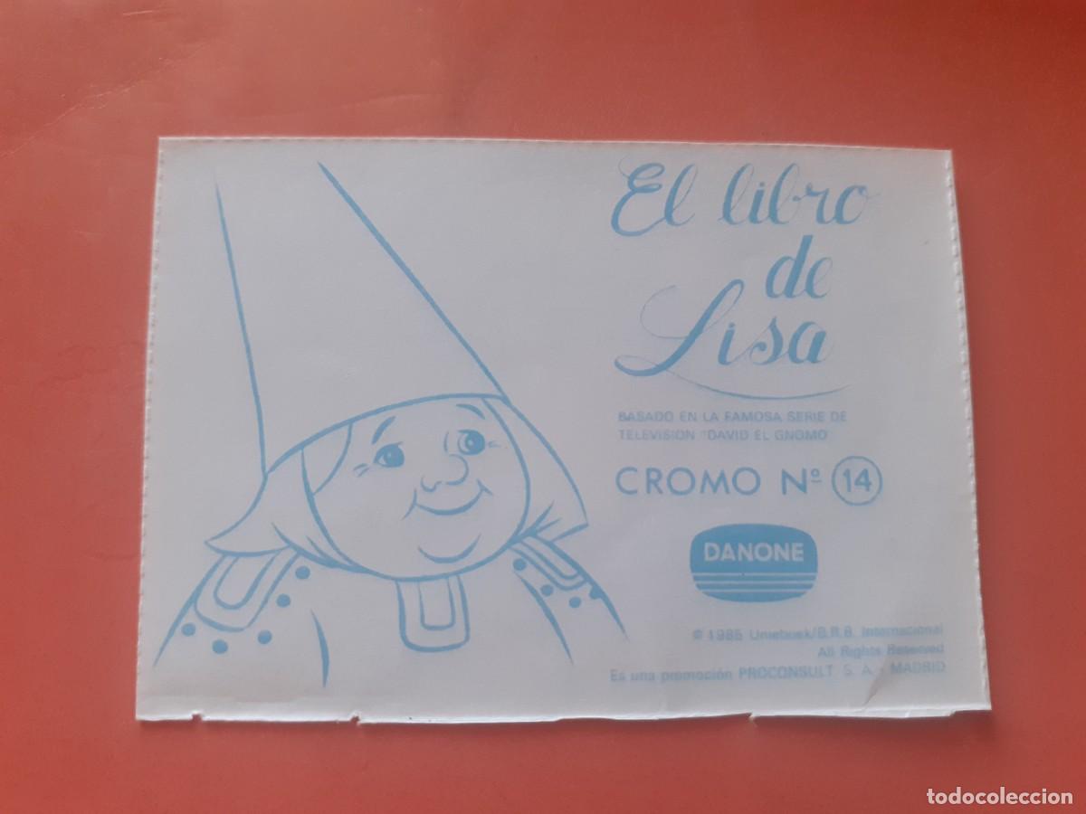 Coleccionismo cromos antiguos: Cromo n.14 el libro de lisa (sin pegar) Danone - Foto 2
