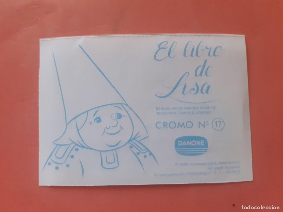 Coleccionismo cromos antiguos: Cromo n.17 el libro de lisa (sin pegar) Danone - Foto 2