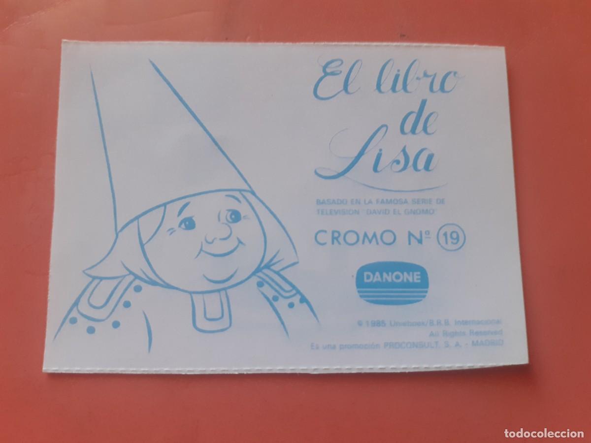Coleccionismo cromos antiguos: Cromo n.19 el libro de lisa (sin pegar) Danone - Foto 2