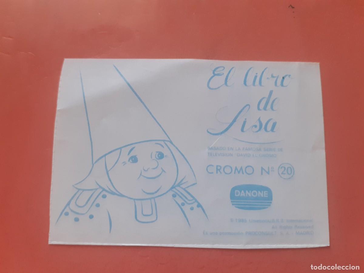 Coleccionismo cromos antiguos: Cromo n.20 el libro de lisa (sin pegar) Danone - Foto 2