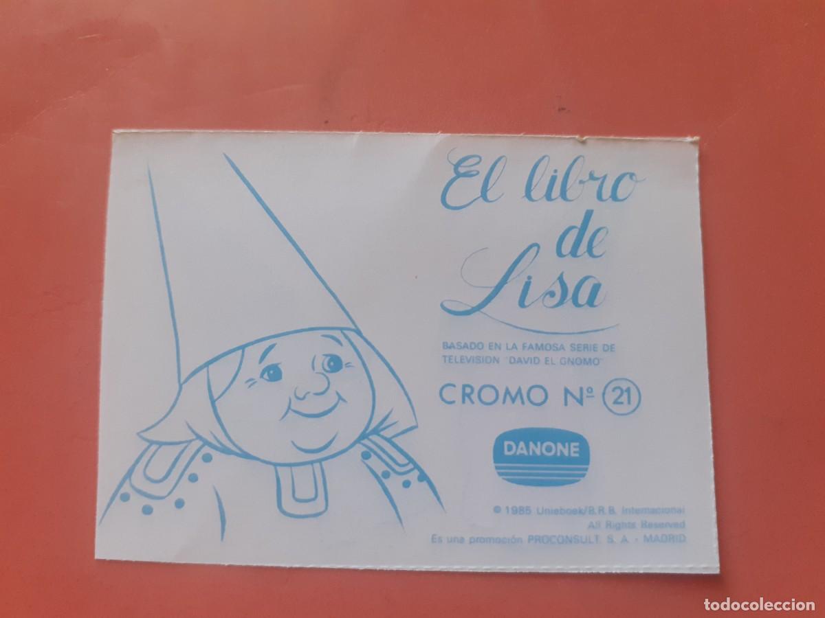 Coleccionismo cromos antiguos: Cromo n.21 el libro de lisa (sin pegar) Danone - Foto 2