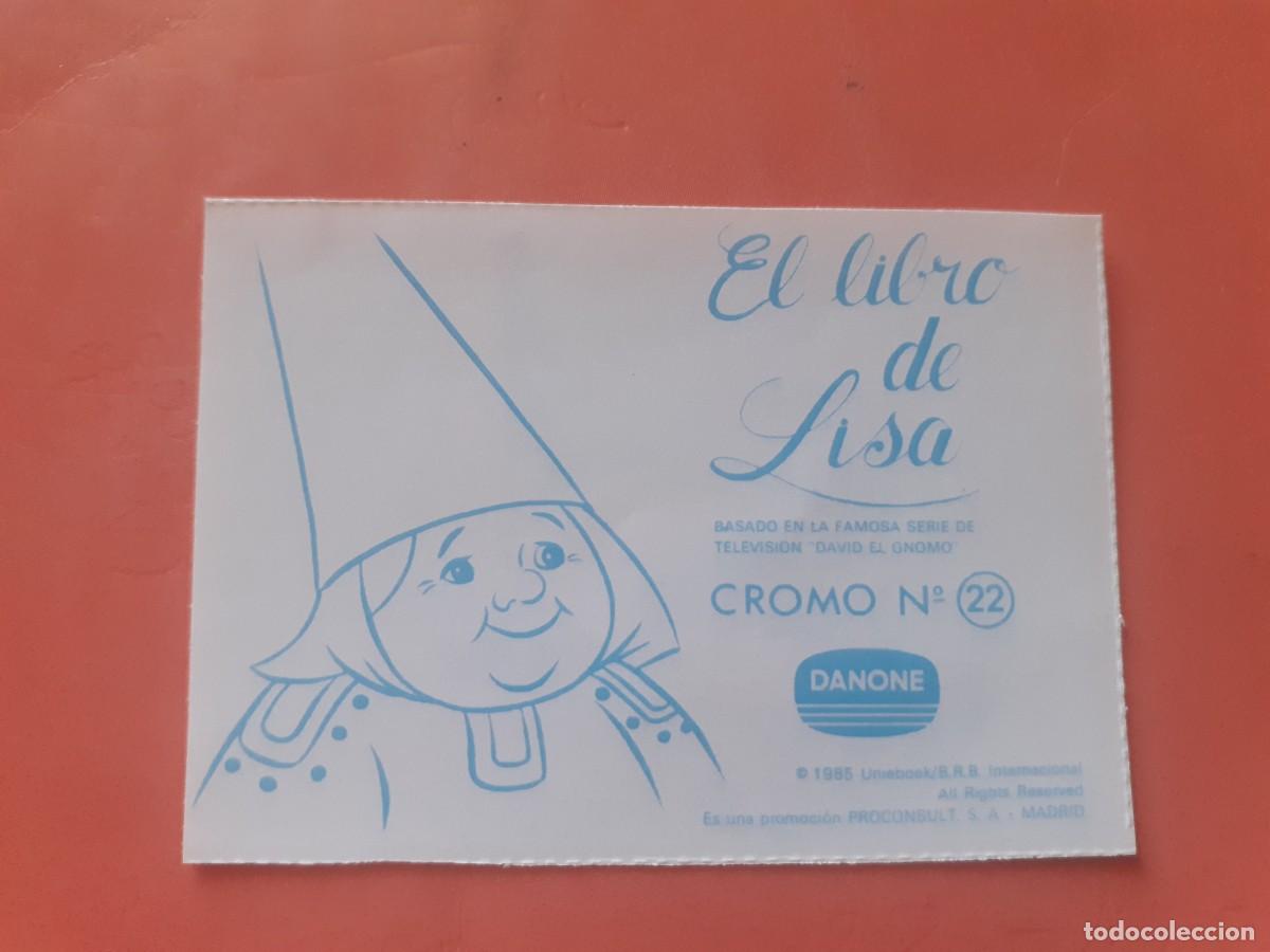 Coleccionismo cromos antiguos: Cromo n.22 el libro de lisa (sin pegar) Danone - Foto 2