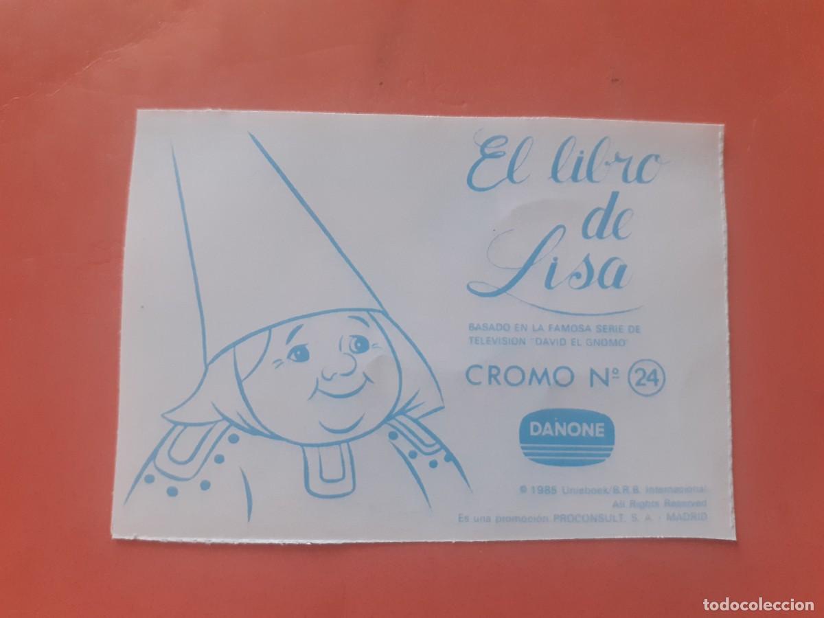 Coleccionismo cromos antiguos: Cromo n.24 el libro de lisa (sin pegar) Danone - Foto 2