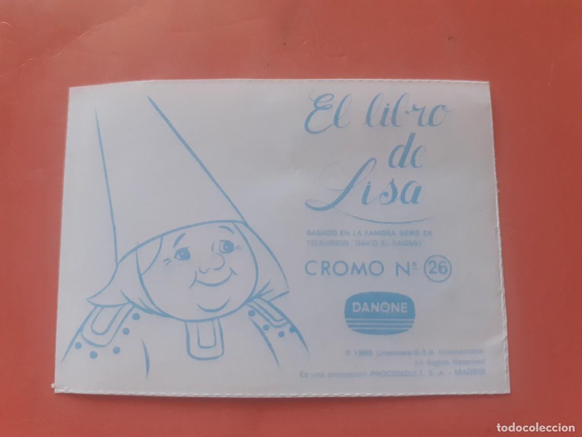 Coleccionismo cromos antiguos: Cromo n.26 el libro de lisa (sin pegar) Danone - Foto 2