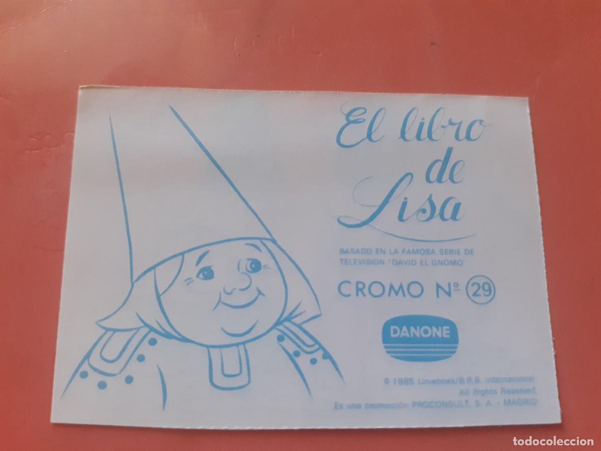 Coleccionismo cromos antiguos: Cromo n.29 el libro de lisa (sin pegar) Danone - Foto 2
