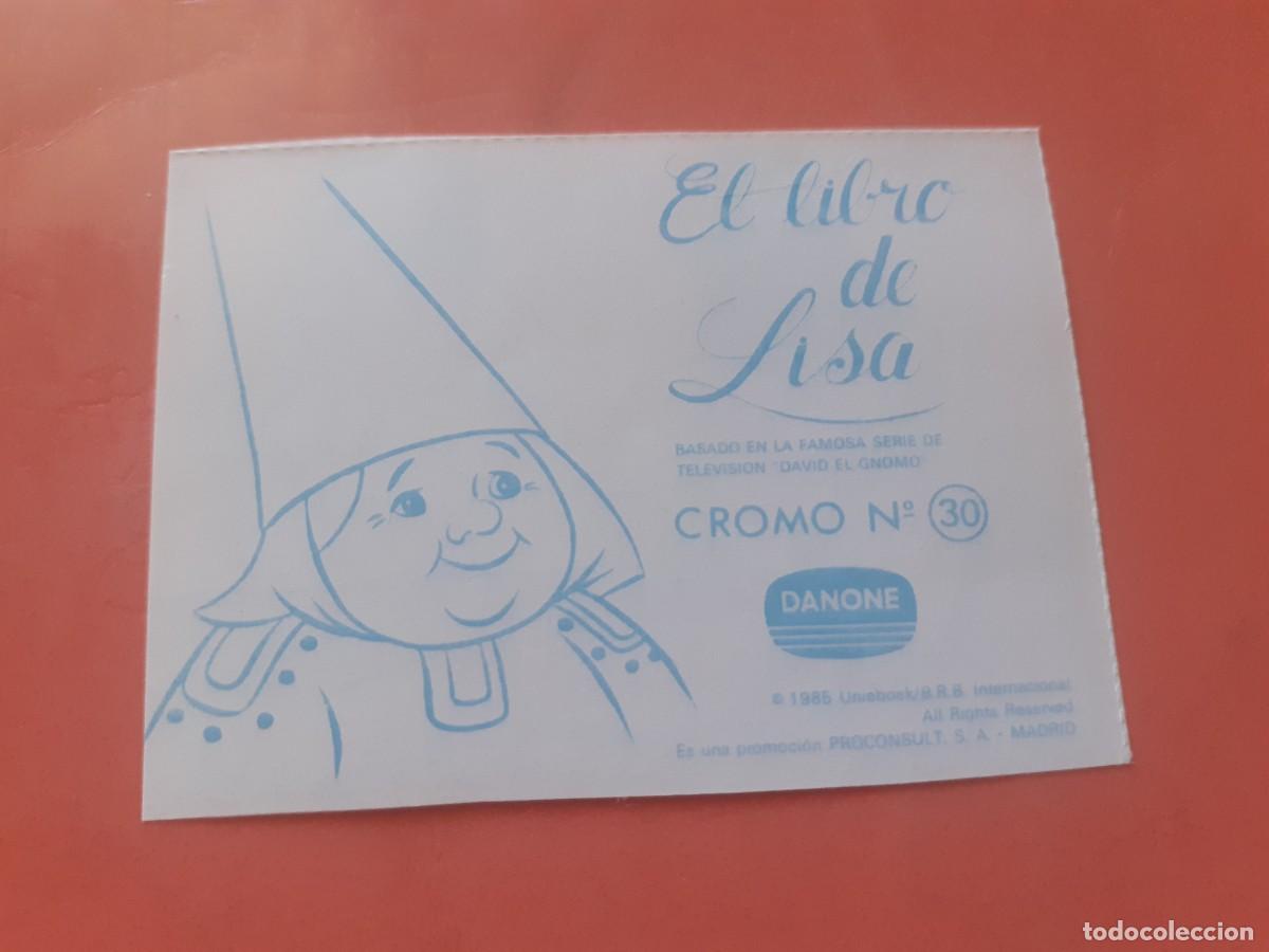 Coleccionismo cromos antiguos: Cromo n.30 el libro de lisa (sin pegar) Danone - Foto 2