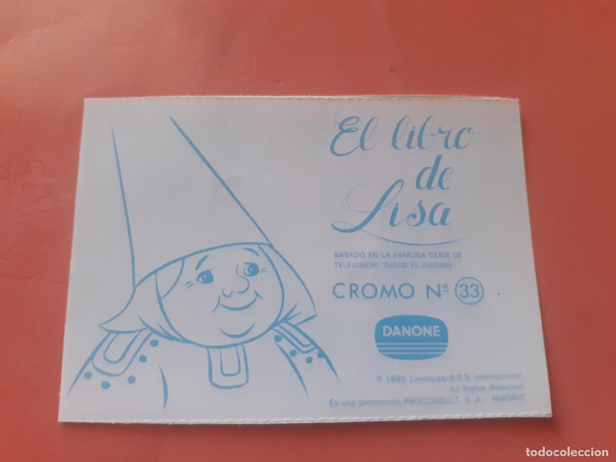 Coleccionismo cromos antiguos: Cromo n.33 el libro de lisa (sin pegar) Danone - Foto 2