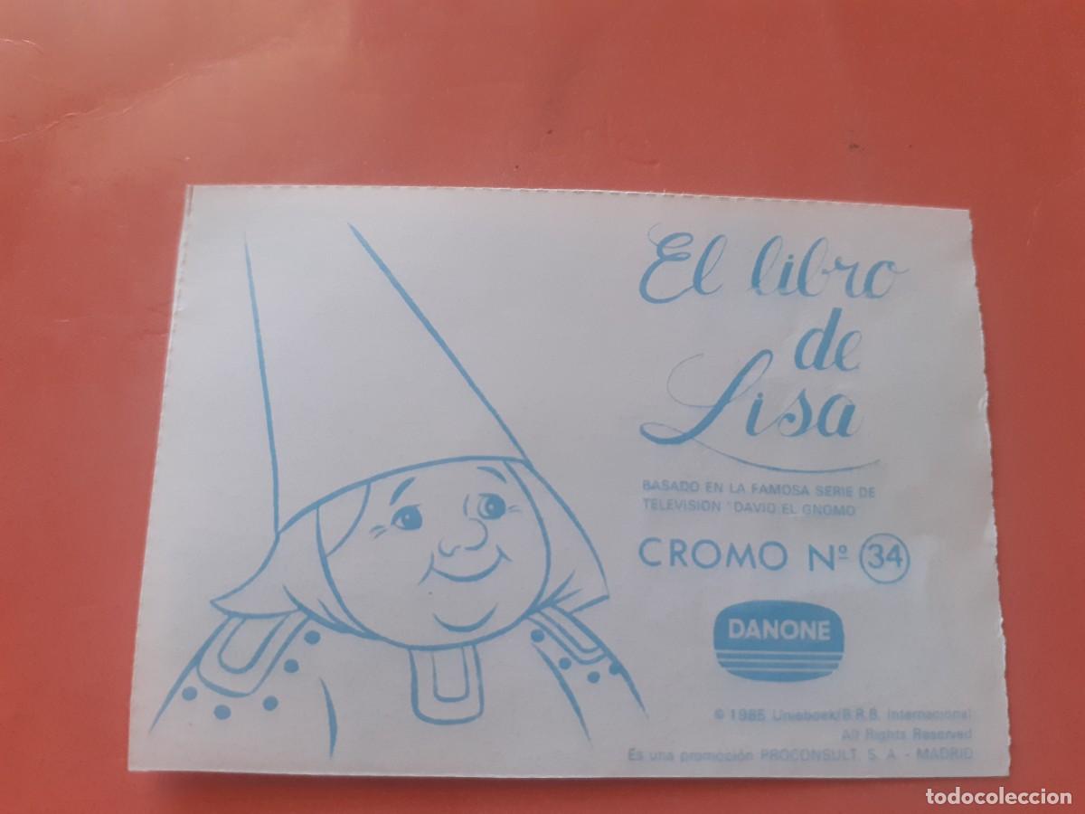 Coleccionismo cromos antiguos: Cromo n.34 el libro de lisa (sin pegar) Danone - Foto 2