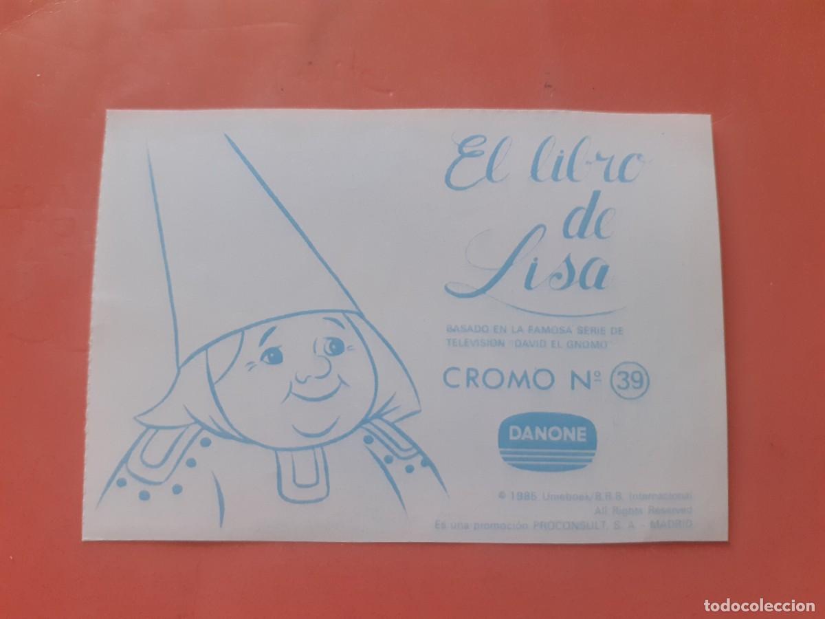 Coleccionismo cromos antiguos: Cromo n.39 el libro de lisa (sin pegar) Danone - Foto 2