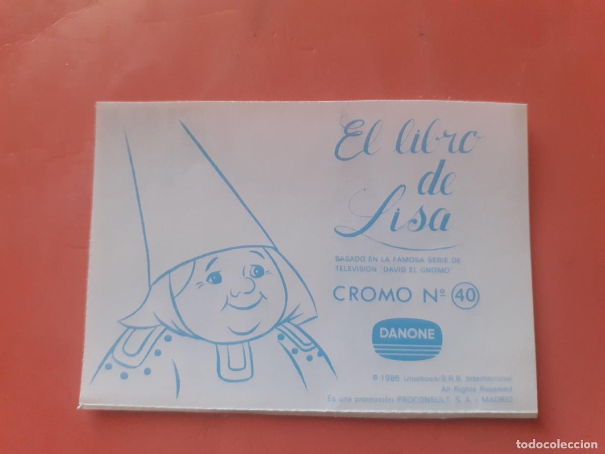 Coleccionismo cromos antiguos: Cromo n.40 el libro de lisa (sin pegar) Danone - Foto 2