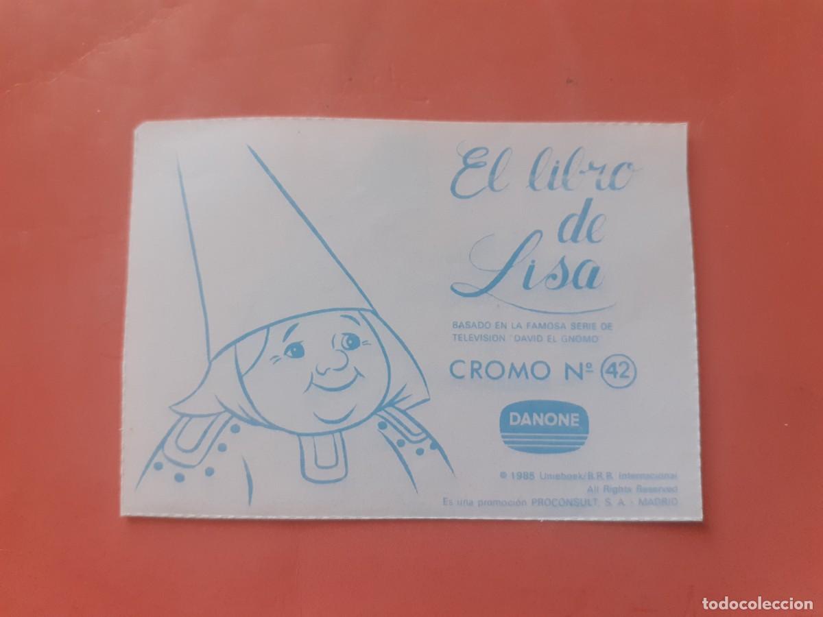 Coleccionismo cromos antiguos: Cromo n.42 el libro de lisa (sin pegar) Danone - Foto 2