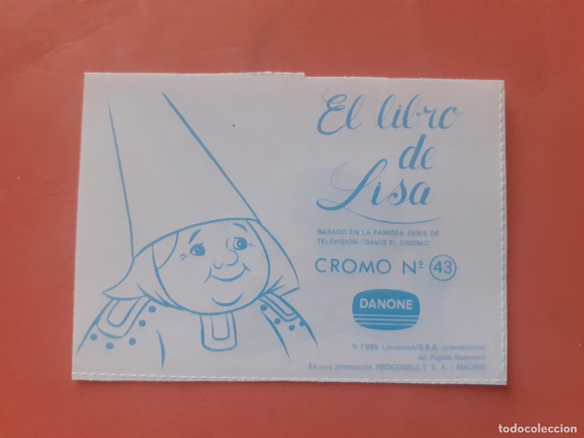 Coleccionismo cromos antiguos: Cromo n.43 el libro de lisa (sin pegar) Danone - Foto 2