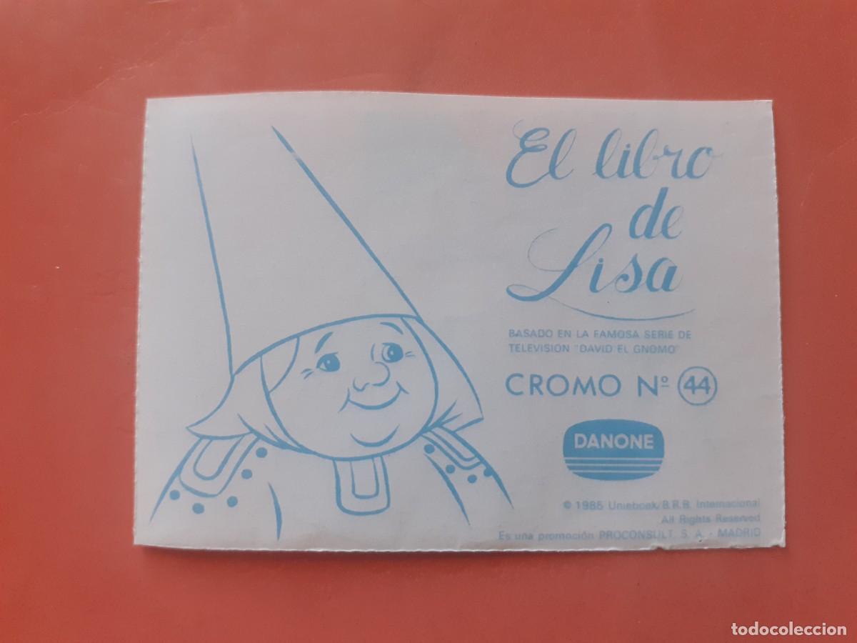 Coleccionismo cromos antiguos: Cromo n.44 el libro de lisa (sin pegar) Danone - Foto 2