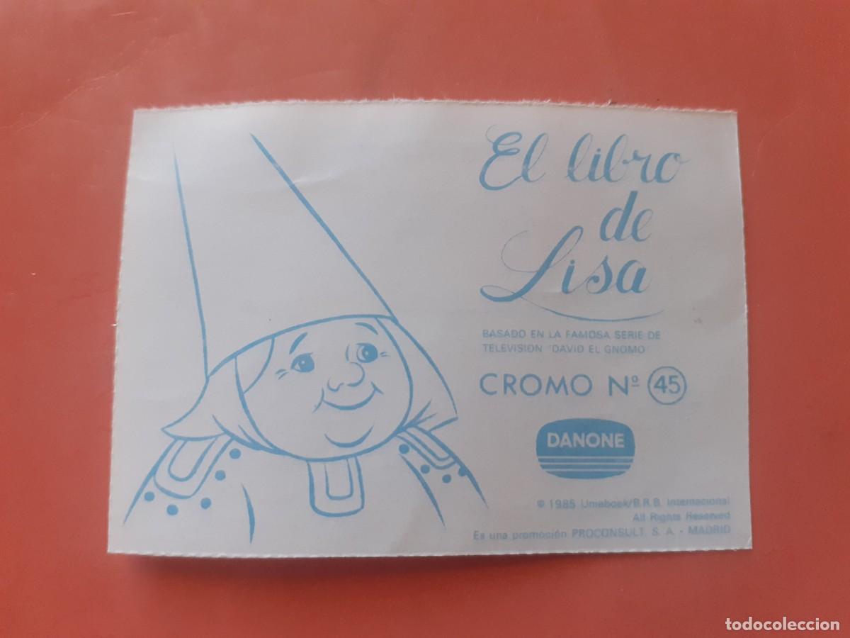 Coleccionismo cromos antiguos: Cromo n.45 el libro de lisa (sin pegar) Danone - Foto 2