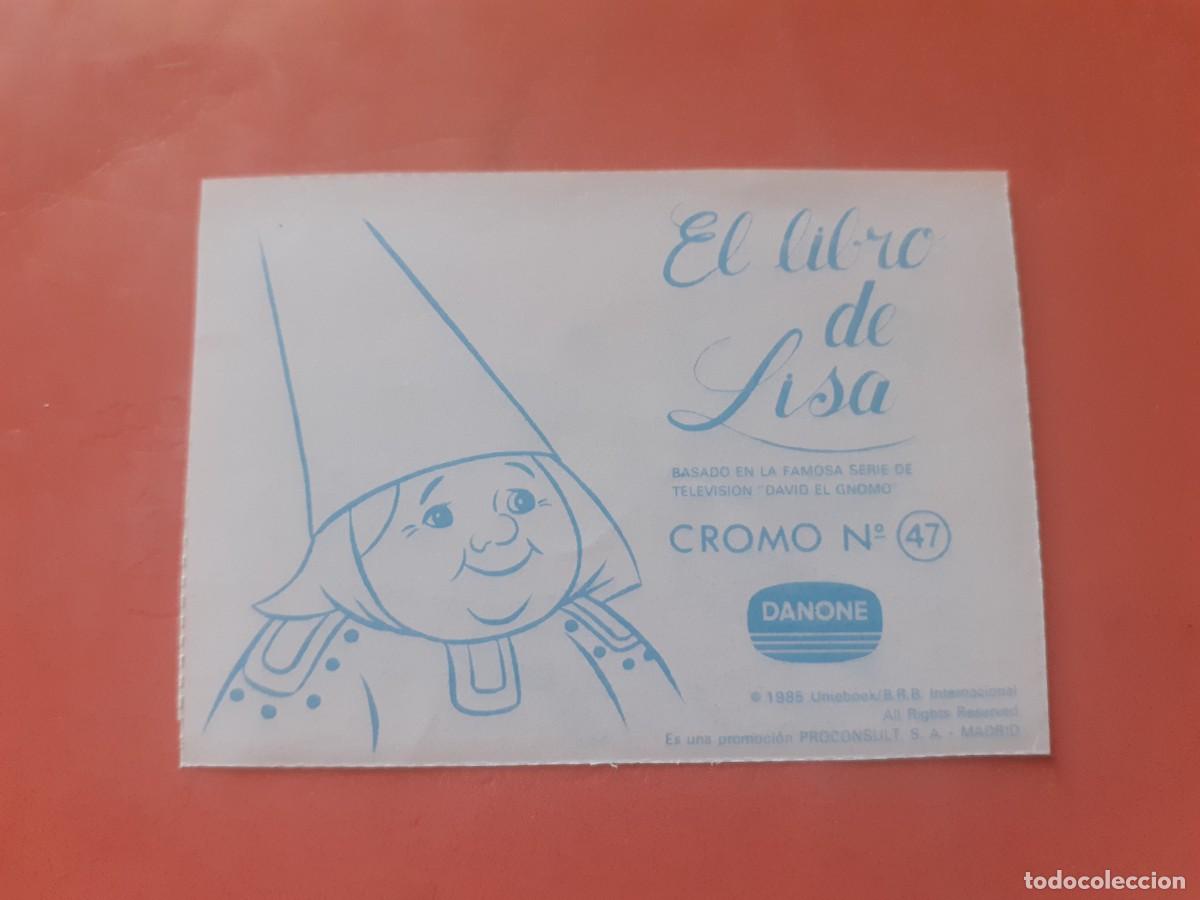 Coleccionismo cromos antiguos: Cromo n.47 el libro de lisa (sin pegar) Danone - Foto 2