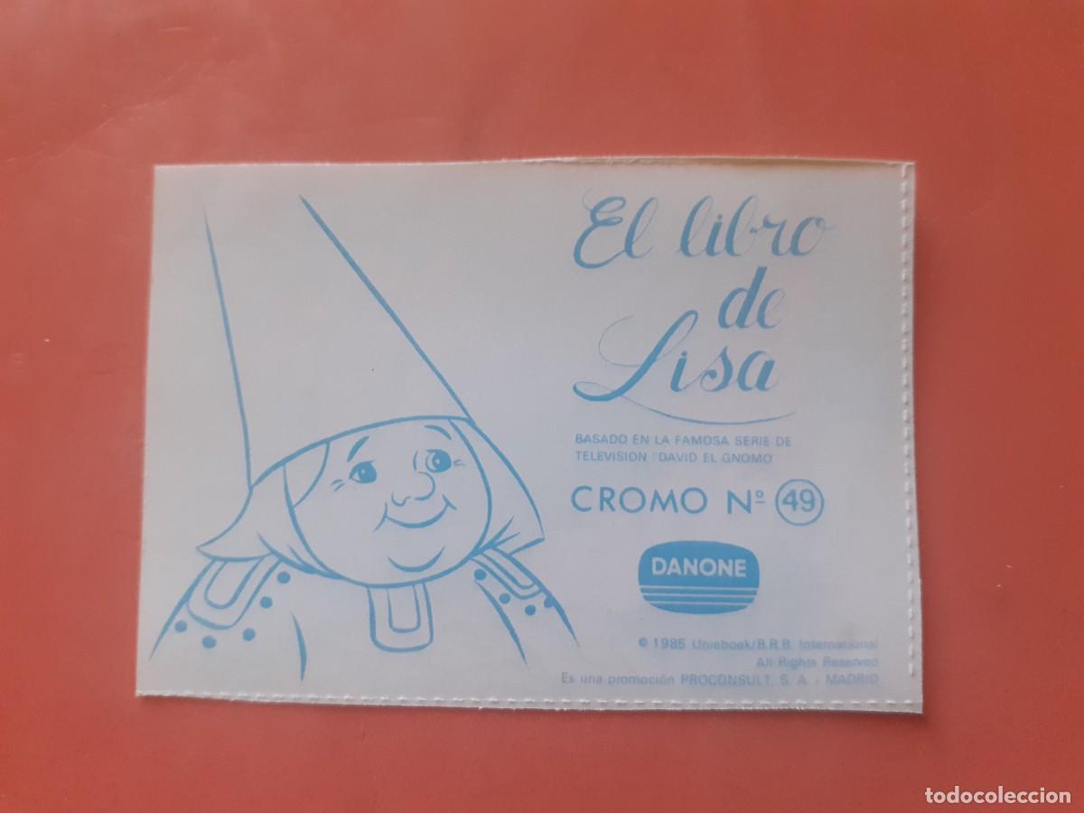 Coleccionismo cromos antiguos: Cromo n.49 el libro de lisa (sin pegar) Danone - Foto 2