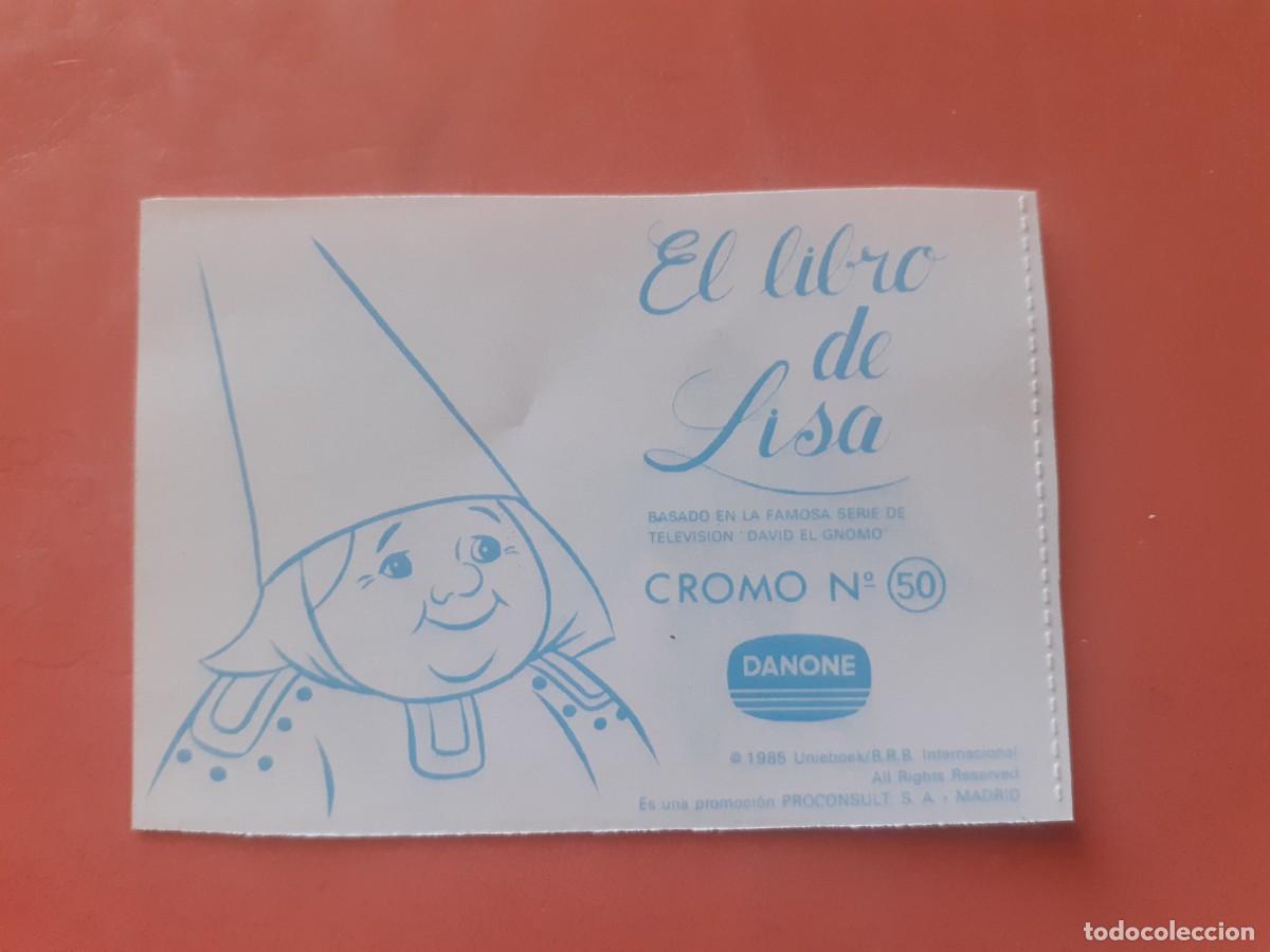 Coleccionismo cromos antiguos: Cromo n.50 el libro de lisa (sin pegar) Danone - Foto 2