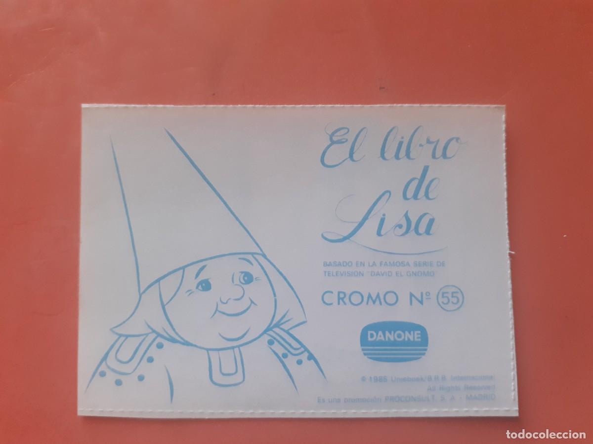 Coleccionismo cromos antiguos: Cromo n.55 el libro de lisa (sin pegar) Danone - Foto 2