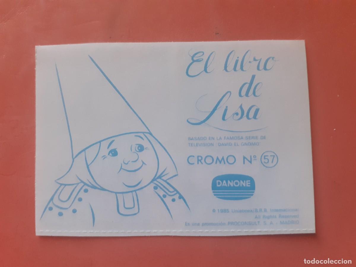 Coleccionismo cromos antiguos: Cromo n.57 el libro de lisa (sin pegar) Danone - Foto 2