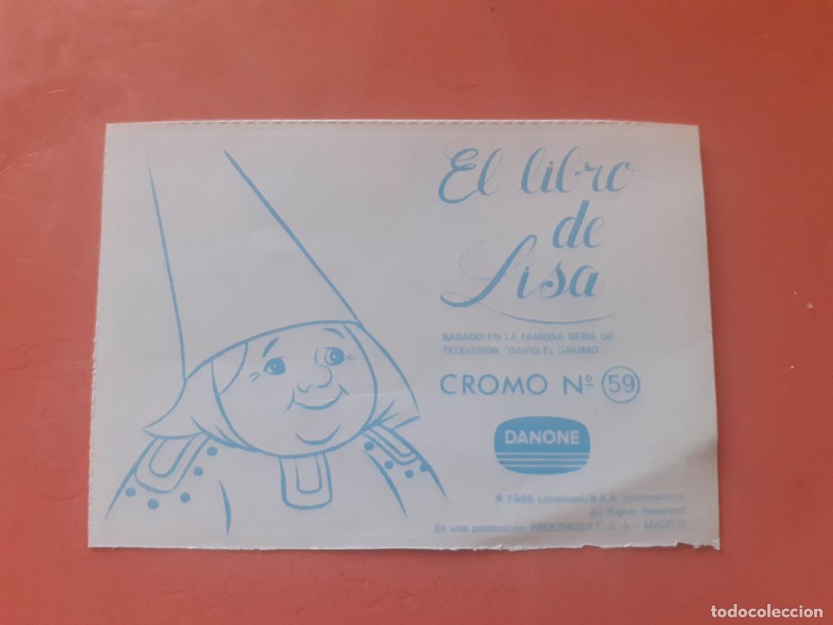 Coleccionismo cromos antiguos: Cromo n.59 el libro de lisa (sin pegar) Danone - Foto 2