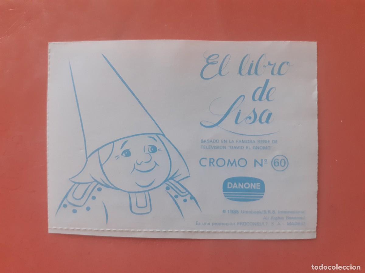 Coleccionismo cromos antiguos: Cromo n.60 el libro de lisa (sin pegar) Danone - Foto 2