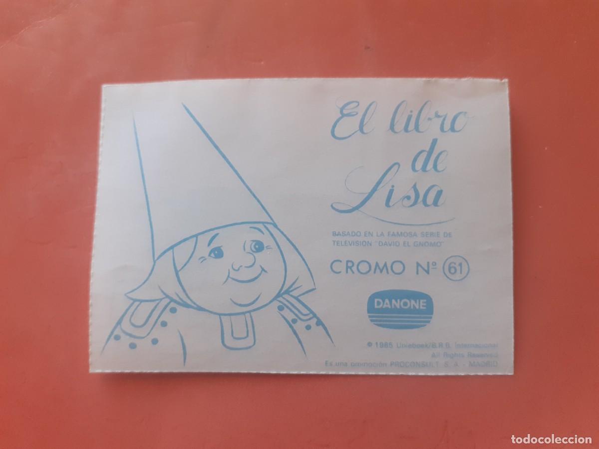 Coleccionismo cromos antiguos: Cromo n.61 el libro de lisa (sin pegar) Danone - Foto 2