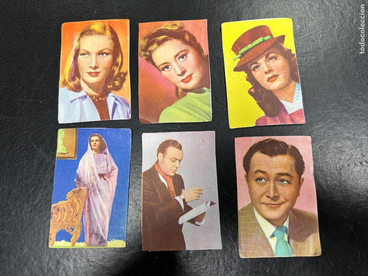 Colecionismo Cromos antigos: ARTISTAS DEL CINEMA 6 CROMOS NO PEGADOS