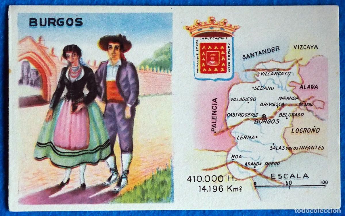 Coleccionismo cromos antiguos: ANTIGUO CROMO CEREGUMIL.MALAGA: REGIONES DE ESPA&Ntilde;A. BURGOS N&ordm; 9