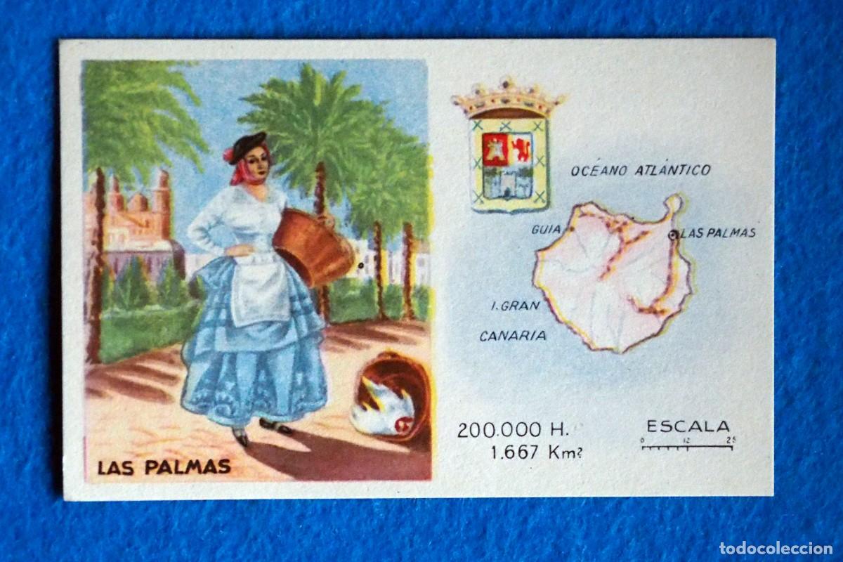 Coleccionismo cromos antiguos: ANTIGUO CROMO CEREGUMIL.MALAGA: REGIONES DE ESPA&Ntilde;A. LAS PALMAS. N&ordm; 34