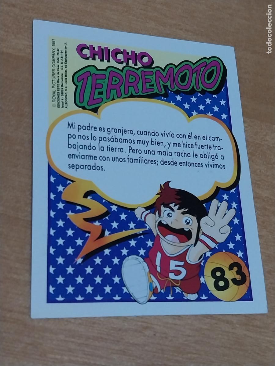 Coleccionismo cromos antiguos: CHICHO TERREMOTO CROMO 83 *** ED ESTE 1991 - Foto 2