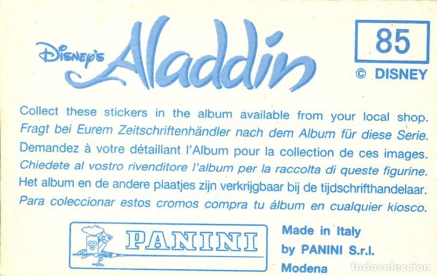 Coleccionismo cromos antiguos: CROMO - 1992 - PANINI - ALADDIN - 85 - Foto 2