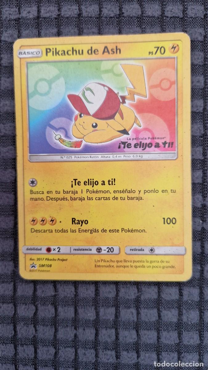 Coleccionismo cromos antiguos: Pokemon original - Picachu de Ash - Con funda transparente - Foto 1