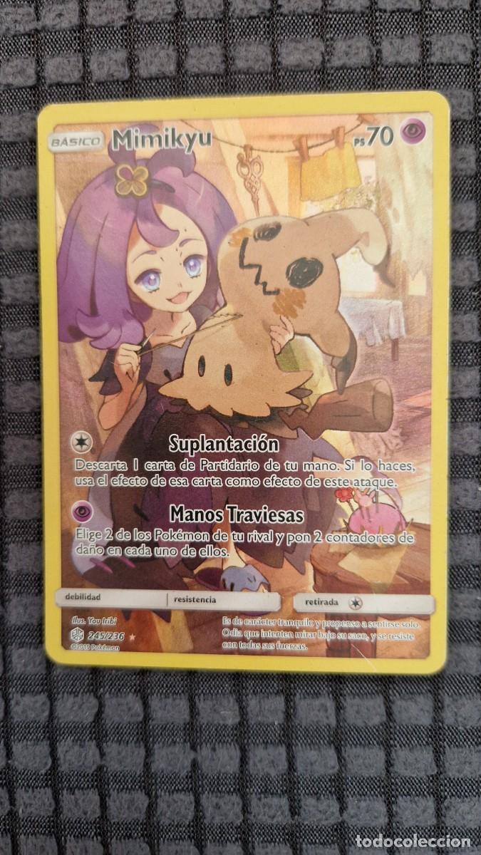 Coleccionismo cromos antiguos: Pokemon original - Mimikyu- Con funda transparente - Foto 1