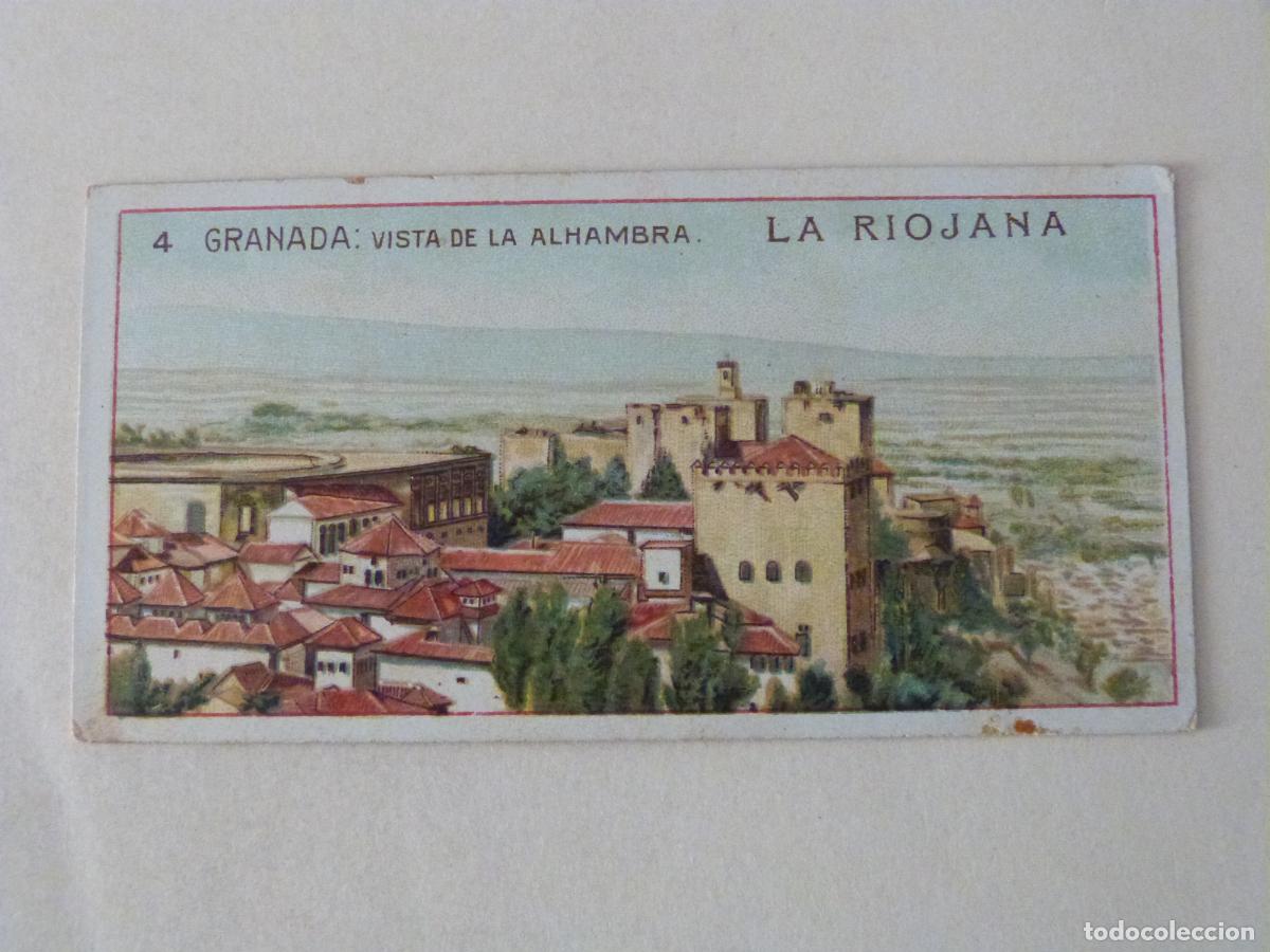 Coleccionismo Cromos antiguos: CROMO DE LA ALHAMBRA GRANADA SIN PEGAR N&ordm; 4 DE CHOCOLATES LA RIOJANA