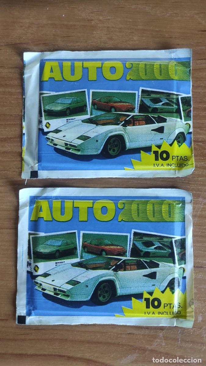 Coleccionismo cromos antiguos: 2 Sobres de cromos sin abrir. Auto 2000 Comicromo - Foto 1