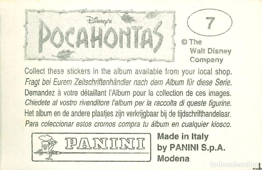 Coleccionismo cromos antiguos: CROMO - 1992 - PANINI - POCAHONTAS - 7 - Foto 2