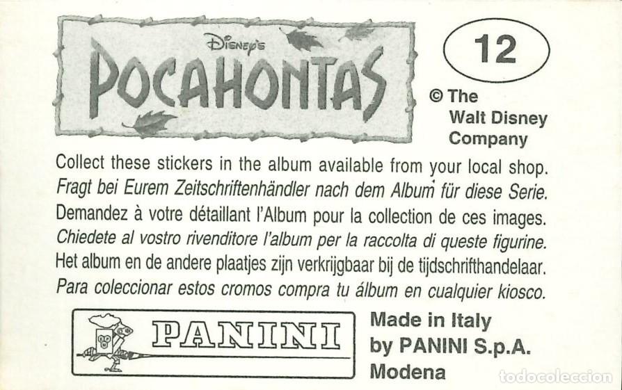 Coleccionismo cromos antiguos: CROMO - 1992 - PANINI - POCAHONTAS - 12 - Foto 2