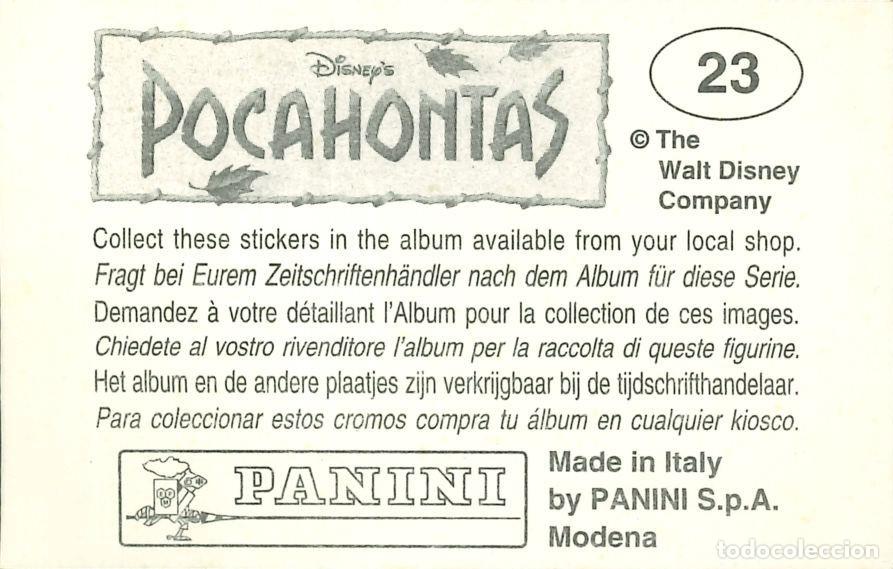 Coleccionismo cromos antiguos: CROMO - 1992 - PANINI - POCAHONTAS - 23 - Foto 2