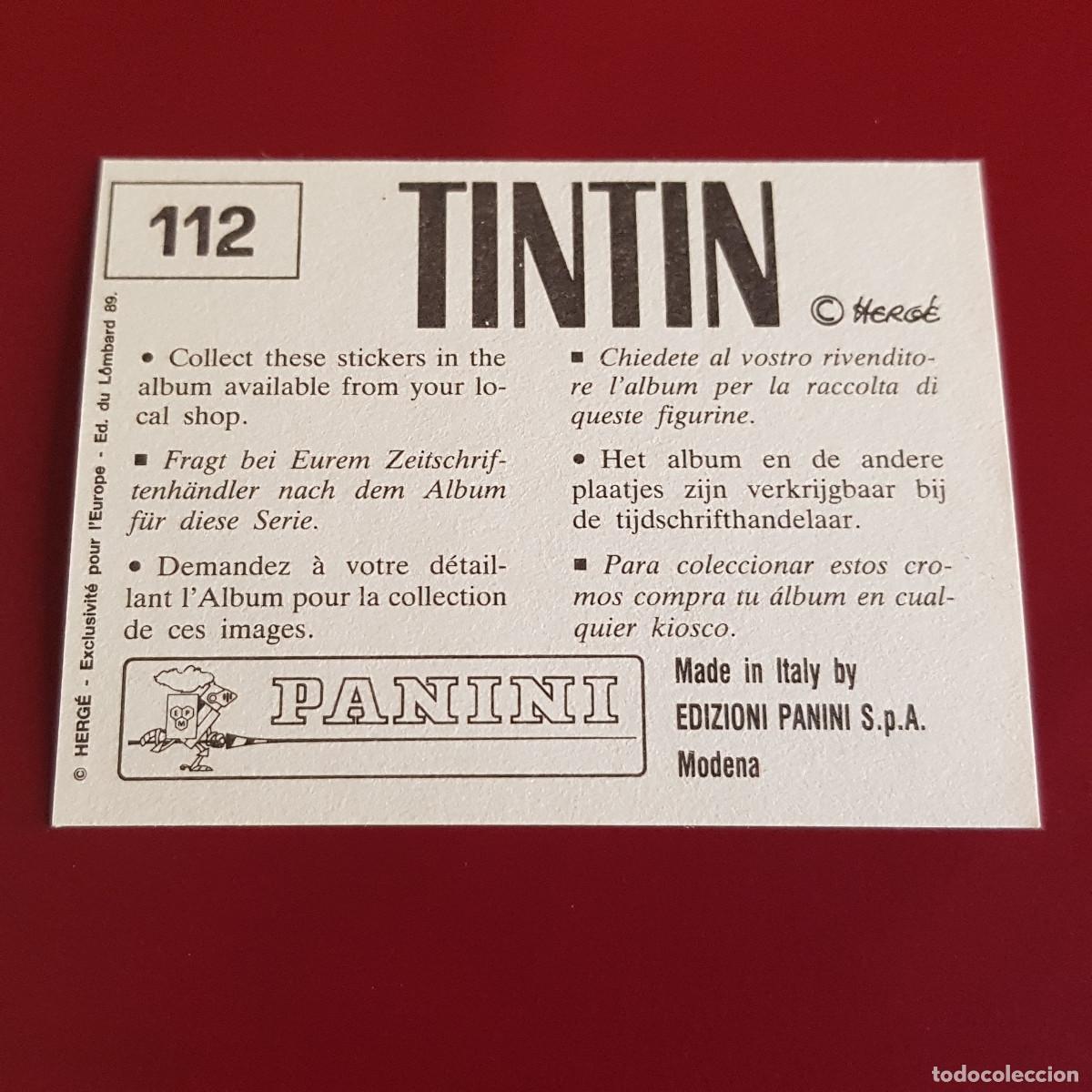 Coleccionismo cromos antiguos: PANINI - TINTIN - 112 - NUNCA PEGADO - Foto 2