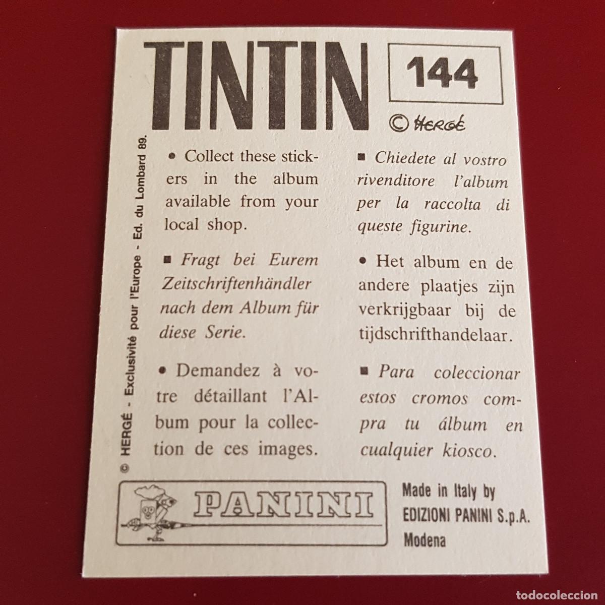 Coleccionismo cromos antiguos: PANINI - TINTIN - 144 - NUNCA PEGADO - Foto 2