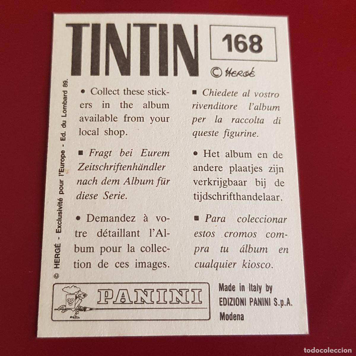 Coleccionismo cromos antiguos: PANINI - TINTIN - 168 - NUNCA PEGADO - Foto 2