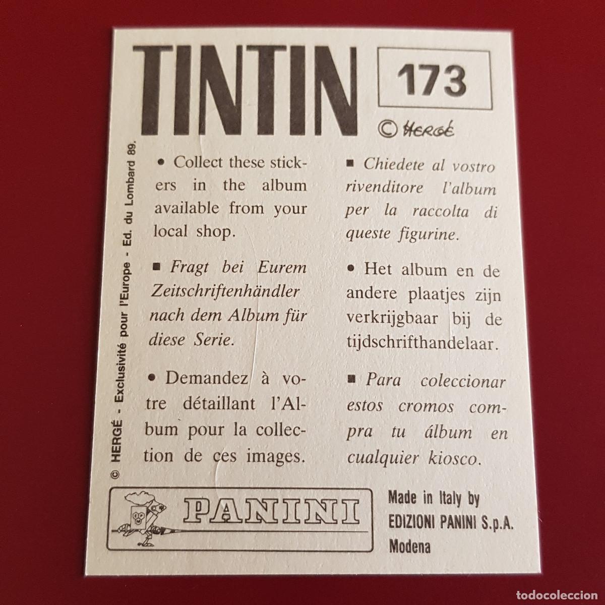Coleccionismo cromos antiguos: PANINI - TINTIN - 173 - NUNCA PEGADO - Foto 2