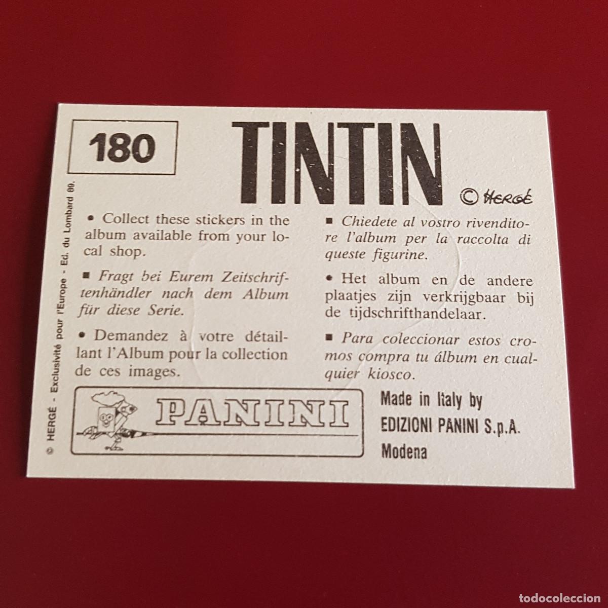 Coleccionismo cromos antiguos: PANINI - TINTIN - 180 - NUNCA PEGADO - Foto 2
