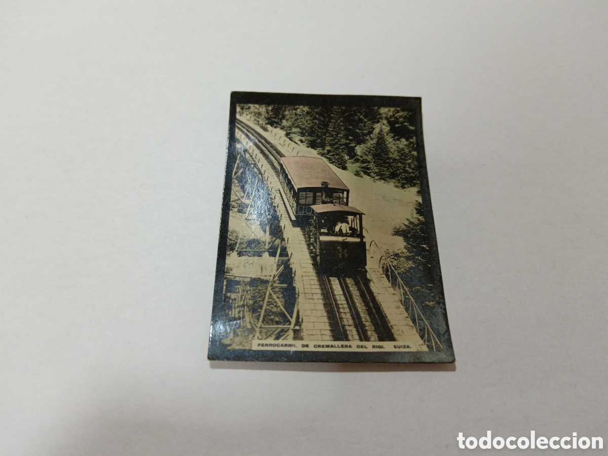 Coleccionismo cromos antiguos: 1908 FERROCARRIL DE CREMALLERA DEL RIGI SUIZA N&deg; 110 ALBUM UNIVERSAL SUSINI