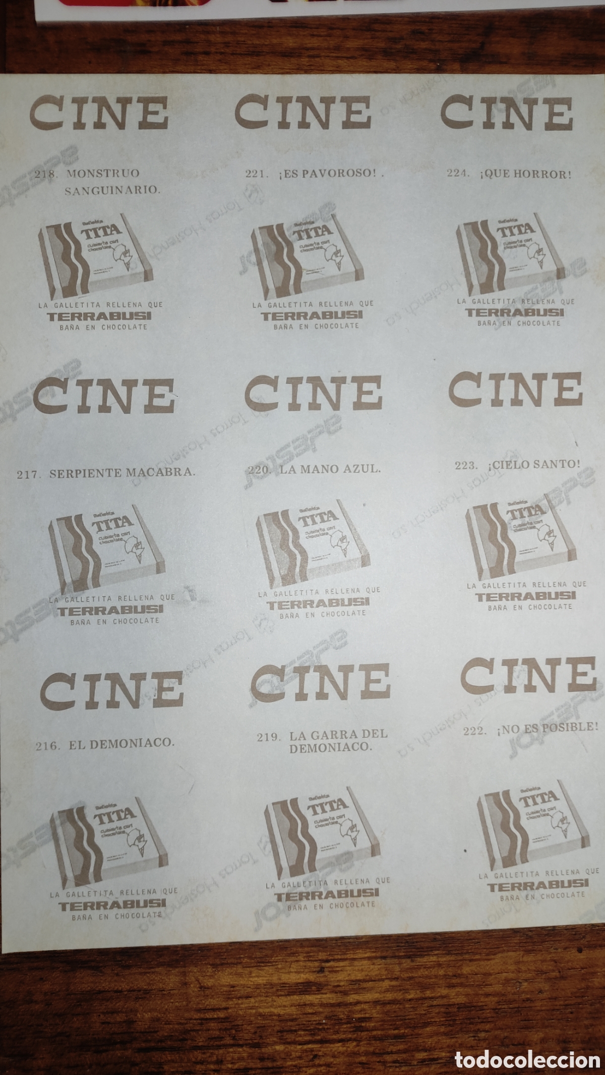Coleccionismo cromos antiguos: COLECCI&Oacute;N COMPLETA CROMOS DE CINE CHOCOLATES TERRABUSI&nbsp; - Foto 7