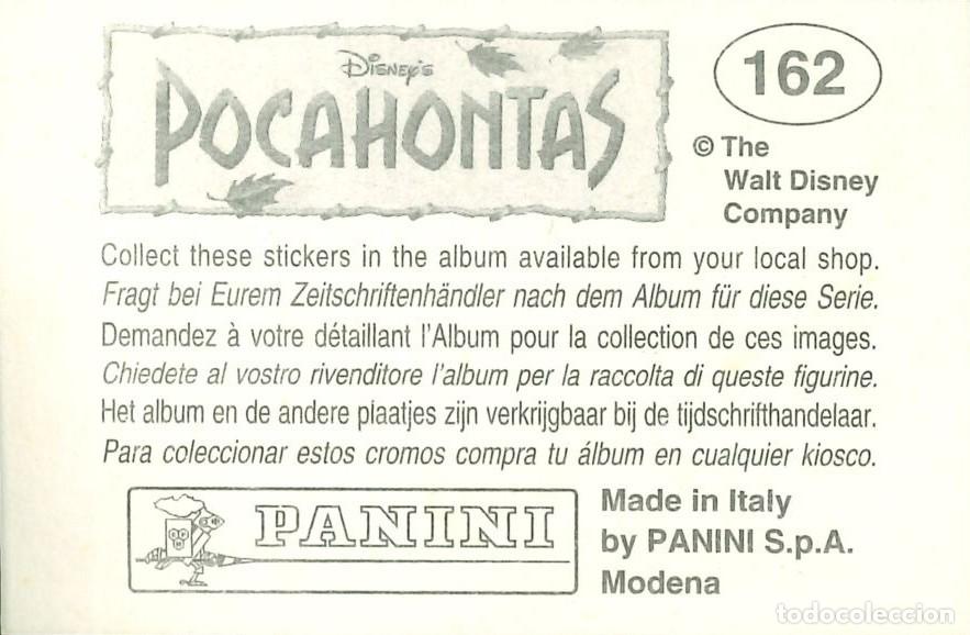 Coleccionismo cromos antiguos: CROMO - 1992 - PANINI - POCAHONTAS - 162 - Foto 2
