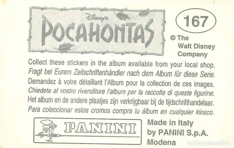 Coleccionismo cromos antiguos: CROMO - 1992 - PANINI - POCAHONTAS - 167 - Foto 2