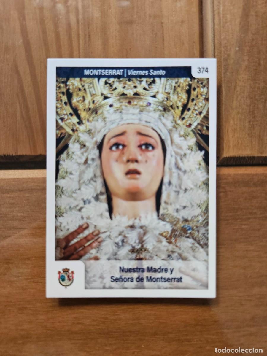 Collectable Antique Stickers: N&ordm; 374 NTRA MADRE Y SRA DE MONTSERRAT MONSERRAT SEMANA SANTA SEVILLA 2025 HOLY CARDS