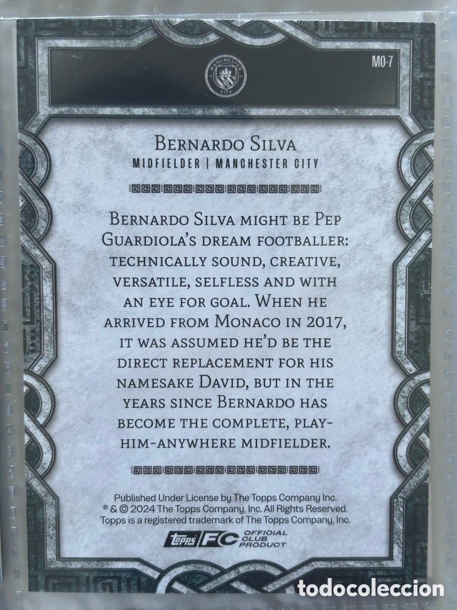Coleccionismo cromos antiguos: Bernardo Silva mc fans numerado - Foto 2