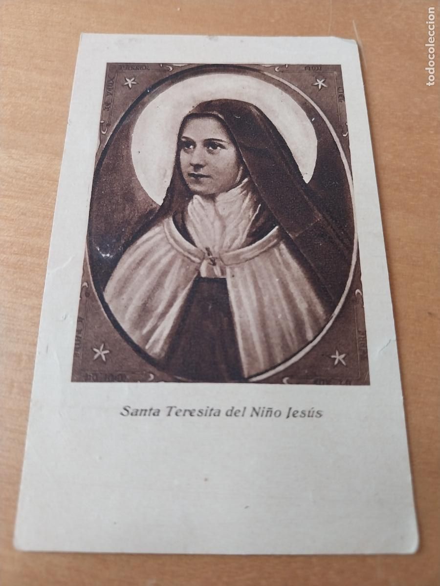Coleccionismo Cromos antiguos: SANTA TERESA NI&Ntilde;O JESUS ESTAMPA RECORDATORIO 11X6,6CMS ORIGINAL A&Ntilde;OS 50 APROX